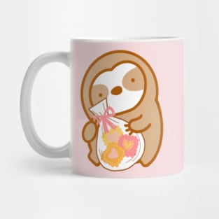 Cute Bag of Valentine Cookies Sloth Mug